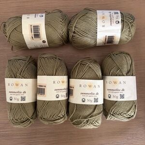NWT Rowan Summerlite DK Khaki Color 461 Yarn - 50g (6) Skeins